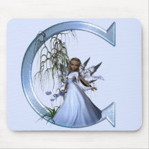 Monogramme bleu féerique C