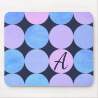 Monogramme bleu pourpre et rose des cercles