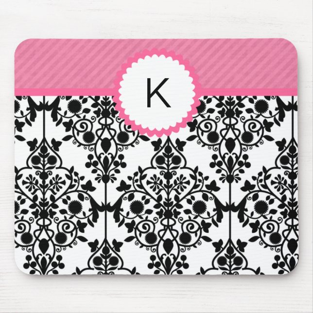 Tapis De Souris Monogramme chic Mousepad (Devant)