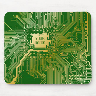 Tapis De Souris Monogramme Circuit Motherboard Electronique Chip T