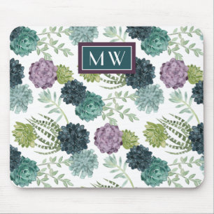 Tapis De Souris Monogramme   Collection Plante de bonheur Pa Succu