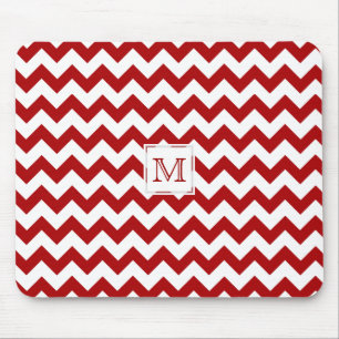 Tapis De Souris Monogramme : Copie rouge et blanche Mousepad de