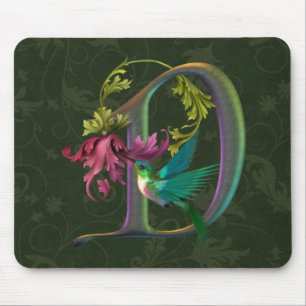 Tapis De Souris Monogramme D de colibri