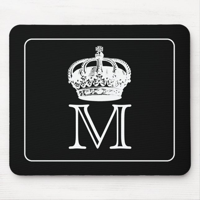 Tapis De Souris Monogramme de couronne (Devant)