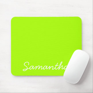 Tapis De Souris monogramme de mode vert néon