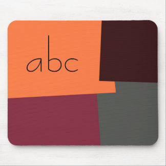 Tapis De Souris Monogramme de motif géométrique de couleur rétro m