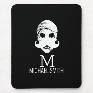 Tapis De Souris Monogramme de moustache amusant