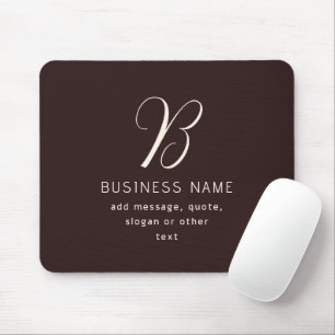 Tapis De Souris Monogramme de nom d'entreprise élégant moderne M