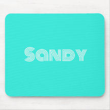 Monogramme de nom turquoise moderne