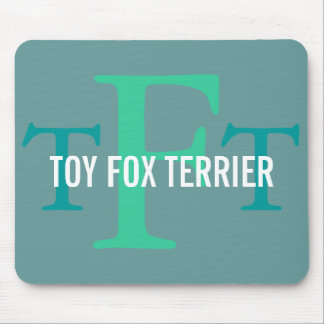 Tapis De Souris Monogramme de race de Fox Terrier de jouet
