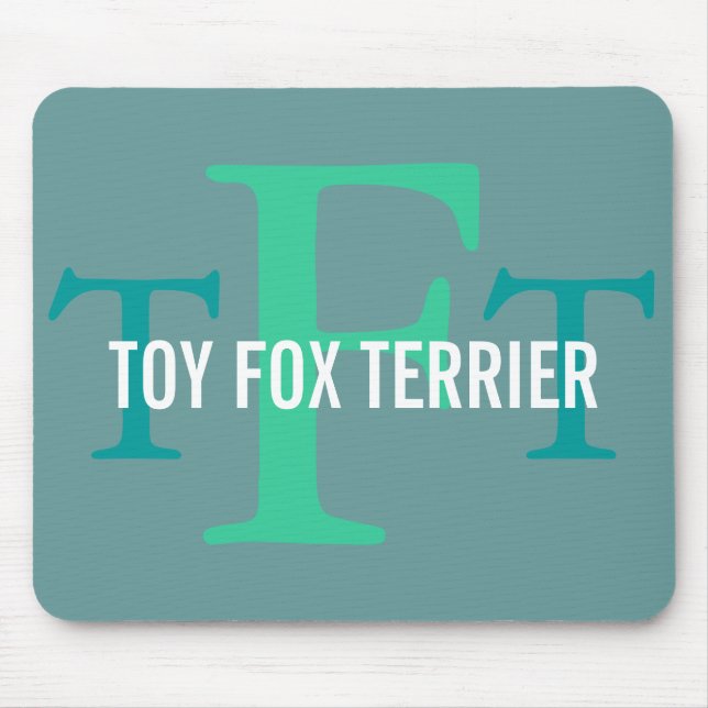 Tapis De Souris Monogramme de race de Fox Terrier de jouet (Devant)