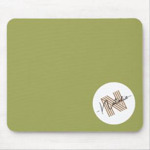 Tapis De Souris Monogramme Design élégant simple Design naturel ol