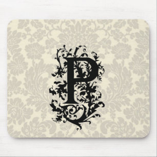 Tapis De Souris Monogramme du baroque de P