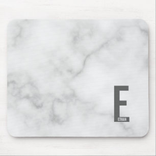 Tapis De Souris Monogramme et nom personnalisés gras modernes