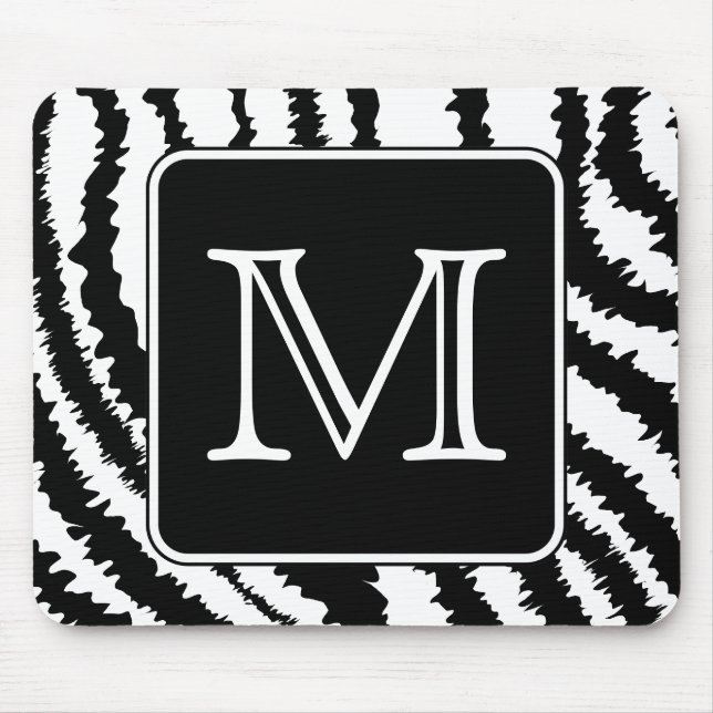 Tapis De Souris Monogramme fait sur commande, copie animale de (Devant)