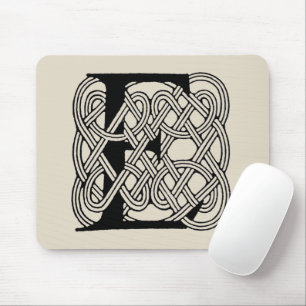 Tapis De Souris Monogramme lettre E Impression vintage nœud celtiq
