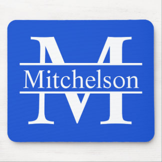 Tapis De Souris Monogramme LR Croix Bleue