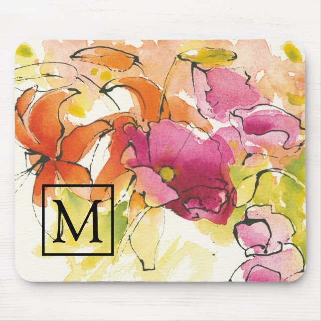 Tapis De Souris Monogramme | mi-juillet (Devant)