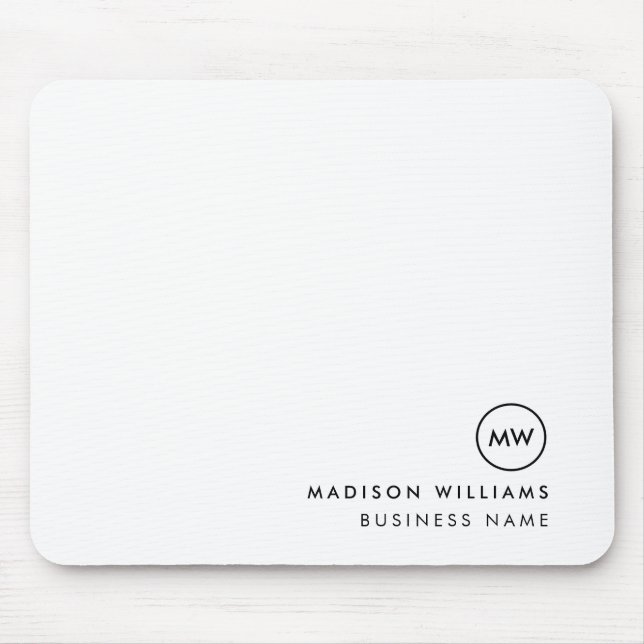 Tapis De Souris Monogramme minimal du client (Devant)