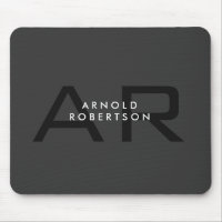 Monogramme moderne Gris clair tendance Ajouter un