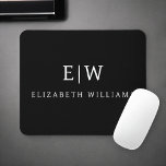 Tapis De Souris Monogramme moderne minimaliste noir et blanc<br><div class="desc">Découvrez notre collection minimaliste moderne de monogrammes noirs et blancs : Faites preuve de simplicité et de sophistication grâce à nos designs minimalistes, conçus pour élever votre style sans effort. Réalisée avec un oeil attentif pour l'esthétique moderne, cette collection présente des motifs noirs et blancs épurés accentués par des monogrammes...</div>