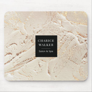 Tapis De Souris monogramme moderne or texturé