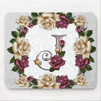 Tapis De Souris Monogramme Mousepad Rose J