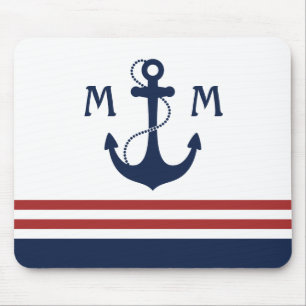 Tapis De Souris Monogramme nautique