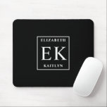 Tapis De Souris Monogramme noir et blanc moderne<br><div class="desc">Le modèle moderne Monogram Mouse Pad, noir et blanc, allie design élégant et sophistication personnalisée. Disposant d'une palette minimaliste de couleurs noir et blanc, ce tapis de souris est à la fois élégant et fonctionnel. Le monogramme personnalisable ajoute une touche personnelle, ce qui en fait un accessoire parfait pour votre...</div>