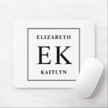 Tapis De Souris Monogramme noir et blanc moderne<br><div class="desc">Le modèle moderne Monogram Mouse Pad, noir et blanc, allie design élégant et sophistication personnalisée. Disposant d'une palette minimaliste de couleurs noir et blanc, ce tapis de souris est à la fois élégant et fonctionnel. Le monogramme personnalisable ajoute une touche personnelle, ce qui en fait un accessoire parfait pour votre...</div>