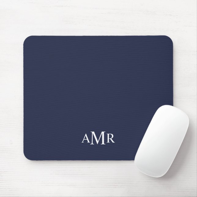 Tapis De Souris Monogramme personnalisé classique (Avec souris)