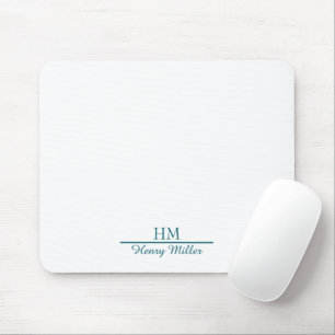 Tapis De Souris Monogramme personnalisé Mousepad initial personnal