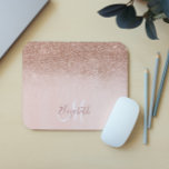 Tapis De Souris Monogramme personnalisé Ombre Parties scintillant<br><div class="desc">Cette conception ne contient pas de parties scintillant ou de séquences réelles. Il peut être personnalisé dans la zone fournie en modifiant la photo et/ou le texte. Vous pouvez également le customiser en cliquant sur Personnaliser ce Modèle, puis en choisissant l'option cliquer pour customiser et supprimer ou modifier la couleur...</div>