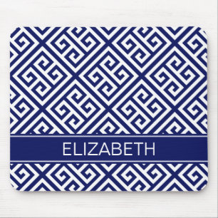 Tapis De Souris Monogramme principal grec de nom de marine de Med