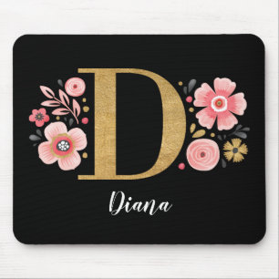 Tapis De Souris Monogramme rose