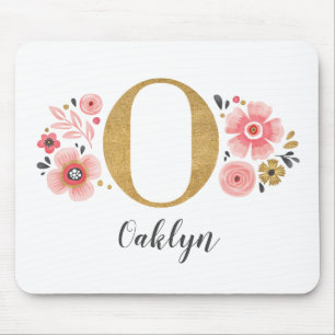 Tapis De Souris Monogramme rose fille