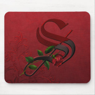 Tapis De Souris Monogramme rose gothique S