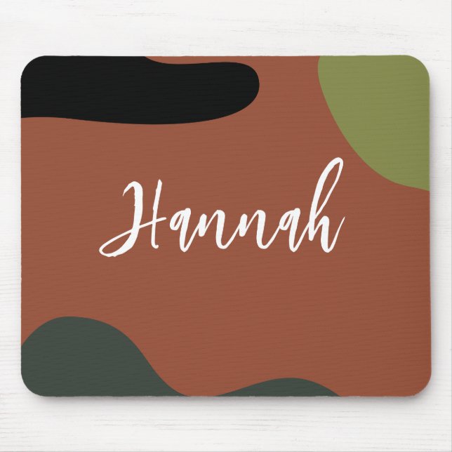 Tapis De Souris Monogramme simple Abstrait et couleurs pour minima (Devant)
