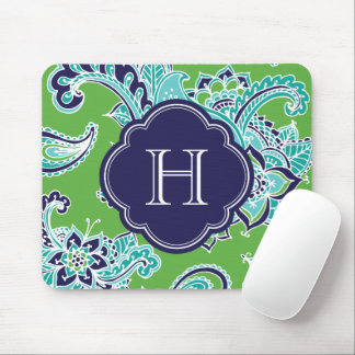 Tapis De Souris Monogramme sur mesure coloré de marguerite de Bohê
