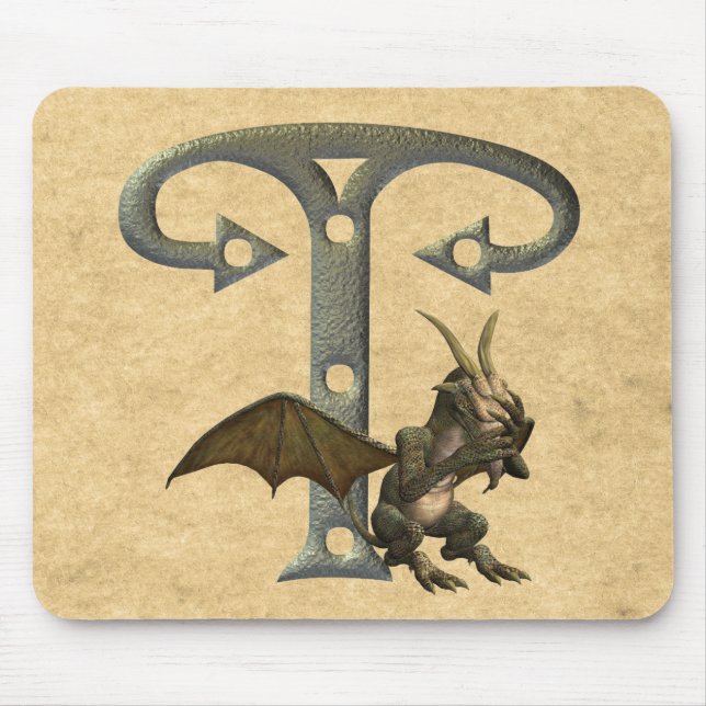 Tapis De Souris Monogramme T de gargouilles (Devant)