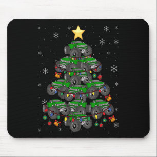 Tapis De Souris Monster Camion Arbre de Noël Joyeux garçons Enfant