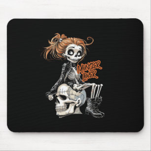 Tapis De Souris Monster Lover Fun Skeleton Ghoul Cute Hall Vintage