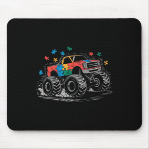 Tapis De Souris Monster Truck Puzzles Sensibilisation sur l'autism