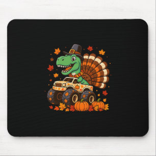 Tapis De Souris Monster Truck Trex Dinosaure Dinde Fall Thanksgivi