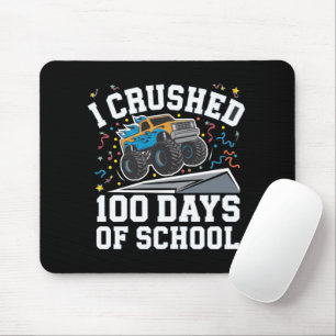 Tapis De Souris Monstre de camion 100 jours d'école 100e jour d'éc
