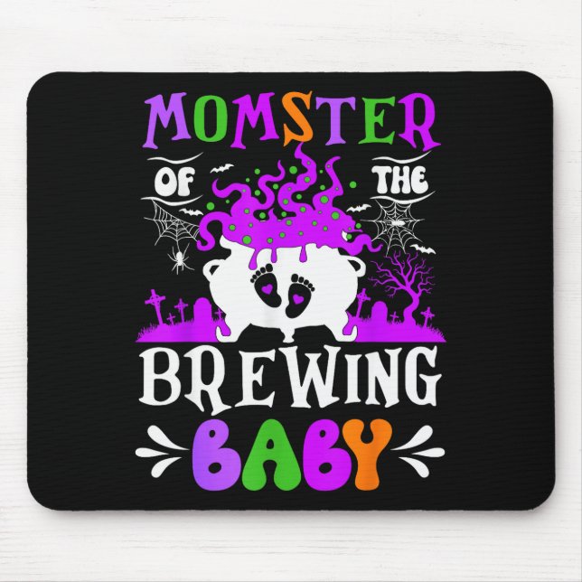 Tapis De Souris Monstre de la future maman de bébé en gestation Ha (Devant)