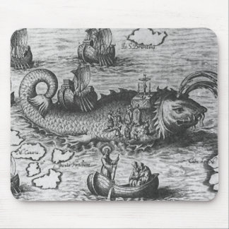 Tapis De Souris Monstre de mer/noir/blanc de créature/tapis de