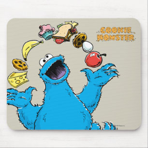 Tapis De Souris Monstre des cookies jonglant vintage