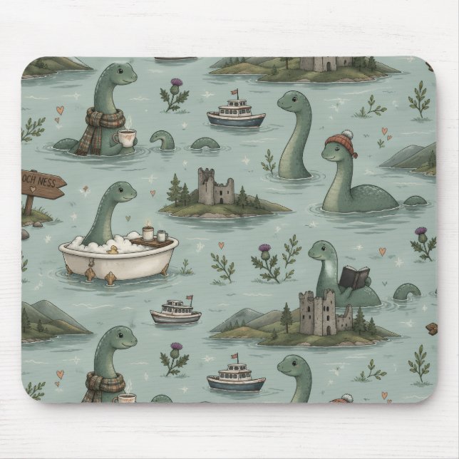Tapis De Souris Monstre du Loch Ness  (Devant)