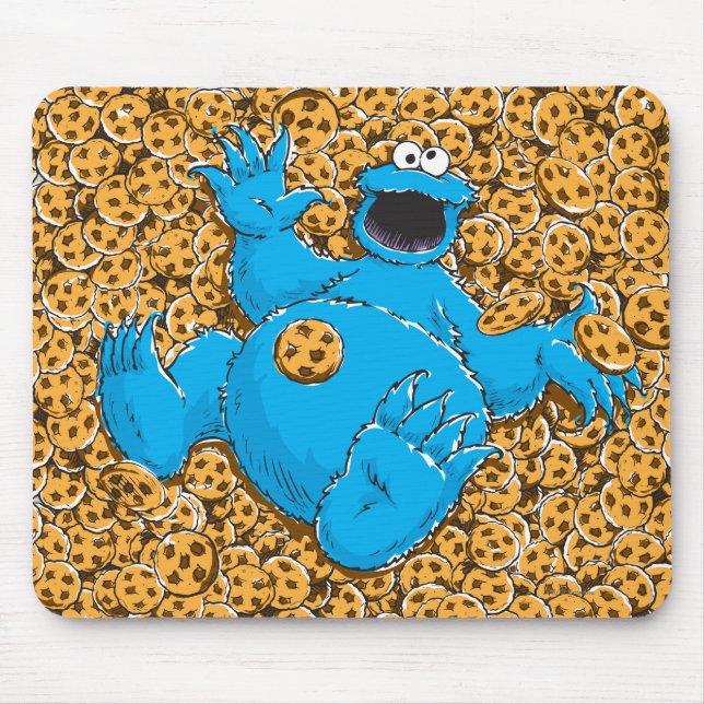 Tapis De Souris Monstre et cookies vintages (Devant)